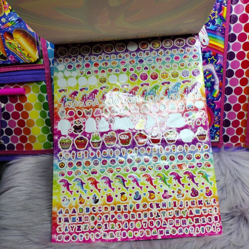 Lisa Frank Tikanni Husky Trifold Portfolio Storage Case Folder School Art 2022 - Picture 7 of 14